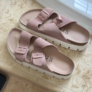 Papillio Pink Suede Women's Sandals